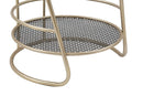 Tavolinetto Decor 41x40x60 cm in Ferro e MDF Oro ANG Nero-6