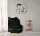 Tavolinetto Decor 41x40x60 cm in Ferro e MDF Oro ANG Nero-7