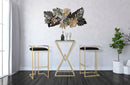 Sgabello Bar Obix 42x42x81 cm in Ferro e MDF e Spugna e Poliestere Oro e Nero-8