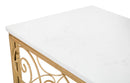 Consol Spiral 140x36x82 cm in Ferro e Marmo Oro e Bianco-5