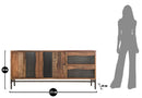 Mobile Yellowstone 175x40x80 cm in Legno di Acacia e Ferro Marrone e Nero-10