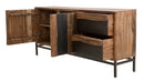 Mobile Yellowstone 175x40x80 cm in Legno di Acacia e Ferro Marrone e Nero-3