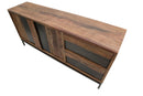 Mobile Yellowstone 175x40x80 cm in Legno di Acacia e Ferro Marrone e Nero-6
