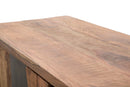 Mobile Yellowstone 175x40x80 cm in Legno di Acacia e Ferro Marrone e Nero-7