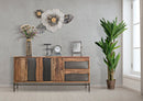 Mobile Yellowstone 175x40x80 cm in Legno di Acacia e Ferro Marrone e Nero-9