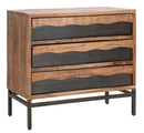 Comò Yellowstone 88x45x80 cm in Legno di Acacia e in Ferro Marrone e Nero-1