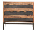 Comò Yellowstone 88x45x80 cm in Legno di Acacia e in Ferro Marrone e Nero-2
