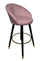 Sgabello Bar Prague Rosa 55x56x104 cm Legno e Spugna Rosa Nero e Oro