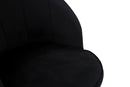 Sedia Loty Nera 57x58x80 cm in Legno e Velluto Nero e Oro-6