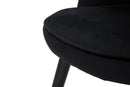 Sedia Loty Nera 57x58x80 cm in Legno e Velluto Nero e Oro-7