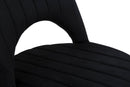 Set 2 Sedie Imbottite 52x48x78 cm in Tessuto Velluto Flex Nero e Oro-6