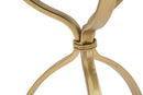 Tavolinetto Glam Tridh Ø32,5x55 cm in Ferro MDF e Vetro Oro e Multicolor-5