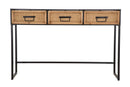 Consolle Fissa 3 Cassetti 120x35x78 cm in Metallo e Legno-2