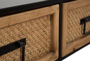 Consolle Fissa 3 Cassetti 120x35x78 cm in Metallo e Legno-7