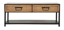 Mobile Porta TV 2 Cassetti 95x38x38 cm in Metallo e Legno-2
