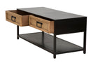 Mobile Porta TV 2 Cassetti 95x38x38 cm in Metallo e Legno-3
