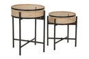Set 2 Portavasi Ø40x50-35x40 cm in Metallo Ciotole Rimovibili-2