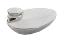 Svuota Tasche Soap 37x26x11,5 cm in Ceramica Bianco e Argento-3