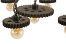 Lampadario Ingranaggio Ø85x30 cm in Ferro-8
