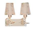 Lampada da Muro Glam Ring Doppia 32x18x27 cm in Ferro e Plastica Oro-2