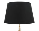 Lampada da Tavolo Rings Ø40x170 cm in Ferro e Tessuto Nero e Oro-5