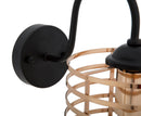 Lampada da Muro Elegant 16x27,5x26 cm in Ferro Nero e Oro-5