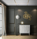 Lampada da Terra Glamy 25x36x179 cm in Ferro e Vetro Bianco e Oro-7