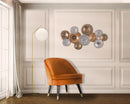 Lampada da Terra Glamy 25x36x179 cm in Ferro e Vetro Bianco e Oro-8