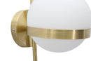 Lampada da Muro Glamy Circle 15x20x40 cm in Ferro e Vetro Oro e Bianco-4
