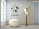 Lampada da Terra Glamy Dark Ø30x160 cm in Ferro e Vetro Oro, Nero e Bianco-7