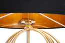 Lampada da Terra Circly Ø35x171 cm in Ferro PVC e Tessuto Oro e Nero-3