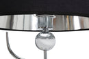 Lampada da Terra Argento Ball Ø37x169 cm in Ferro PVC e Tessuto Argento e Nero-4