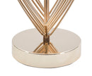 Lampada da Tavolo Maxt Ø24x44 cm in Ferro Carta e Tessuto Oro e Nero-3