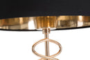 Lampada da Tavolo x Ø28x49 cm in Ferro Carta e Tessuto Oro e Nero-4