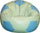 Poltrona a Sacco Pouf Ø100 cm in Similpelle Baselli Pallone da Calcio Verde Menta e Celeste