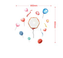 Sticker da Muro Baloons con Lavagnetta e Bersaglio 80x80 cm Plastica-2