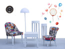 Sticker da Muro Baloons con Lavagnetta e Bersaglio 80x80 cm Plastica-4