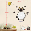 Sticker da Muro Bat con Lavagnetta e Bersaglio 140x130 cm Plastica-1