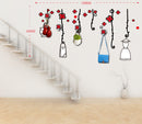 Sticker da Muro Flower con Appendini 120x62 cm Plastica-1