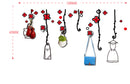 Sticker da Muro Flower con Appendini 120x62 cm Plastica-2