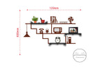 Sticker da Muro Home con Mensole 120x60 cm Plastica-2