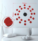 Sticker da Muro Orologio Apples con Post-It 75x75 cm Plastica-1