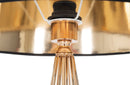 Lampada da Terra Ovy Ø40x167 cm in Ferro PVC e Tessuto Oro e Nero-8