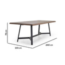 Tavolo Strong Gamma 240 Rovere Nero-3