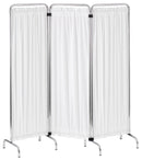 Paravento Separè 3 Pannelli 150x164 cm in Acciaio Nasti Bianco-1