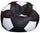 Poltrona a Sacco Pouf Ø100 cm in Similpelle Baselli Pallone da Calcio Nero e Bianco