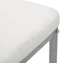 Sedia Imbottita 40x47x96 cm in Similpelle Queen Bianca-4