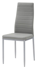 Sedia Imbottita 40x47x96 cm in Similpelle Queen Cenere-1