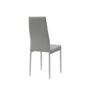 Sedia Imbottita 40x47x96 cm in Similpelle Queen Cenere-2