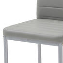 Sedia Imbottita 40x47x96 cm in Similpelle Queen Cenere-3